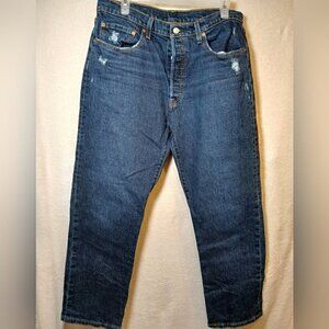 LEVI'S 501 Blue Denim Size W32 L26 Distressed